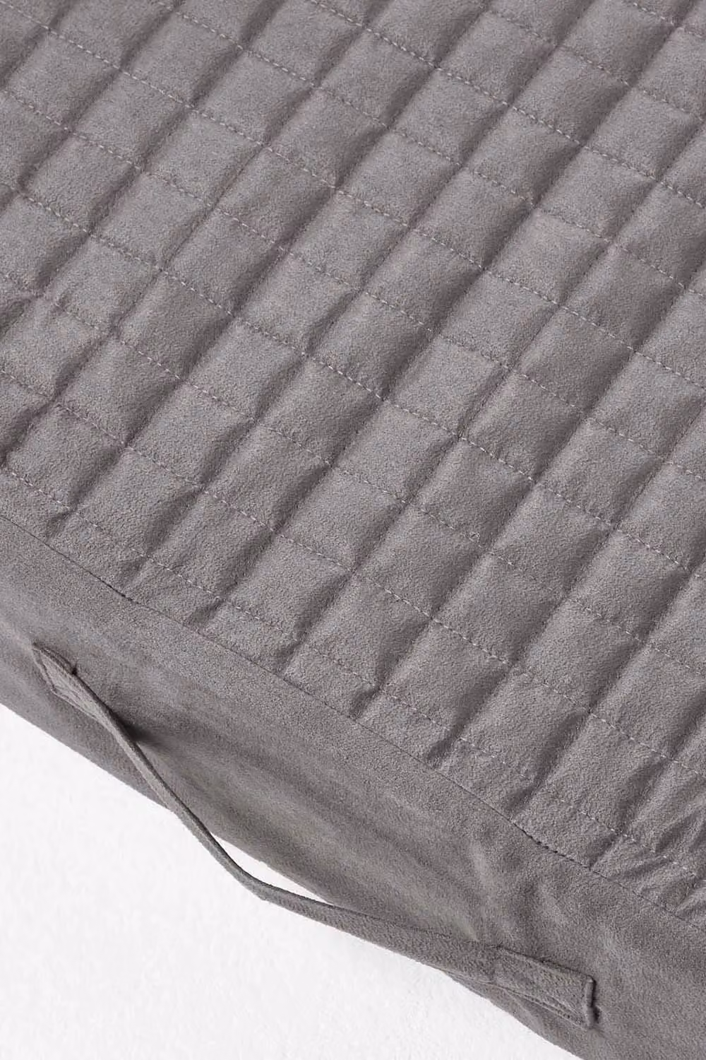 Homescapes Grey Quilted Polyester Armchair Booster Cushion Cover, W/D/H: 50 x 50 x 1 cm – 4