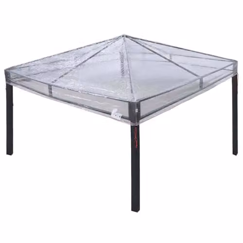 vidaXL Transparent PVC Gazebo Cover Replacement W: 300 cm, D: 300 cm, H: 26 cm – 1