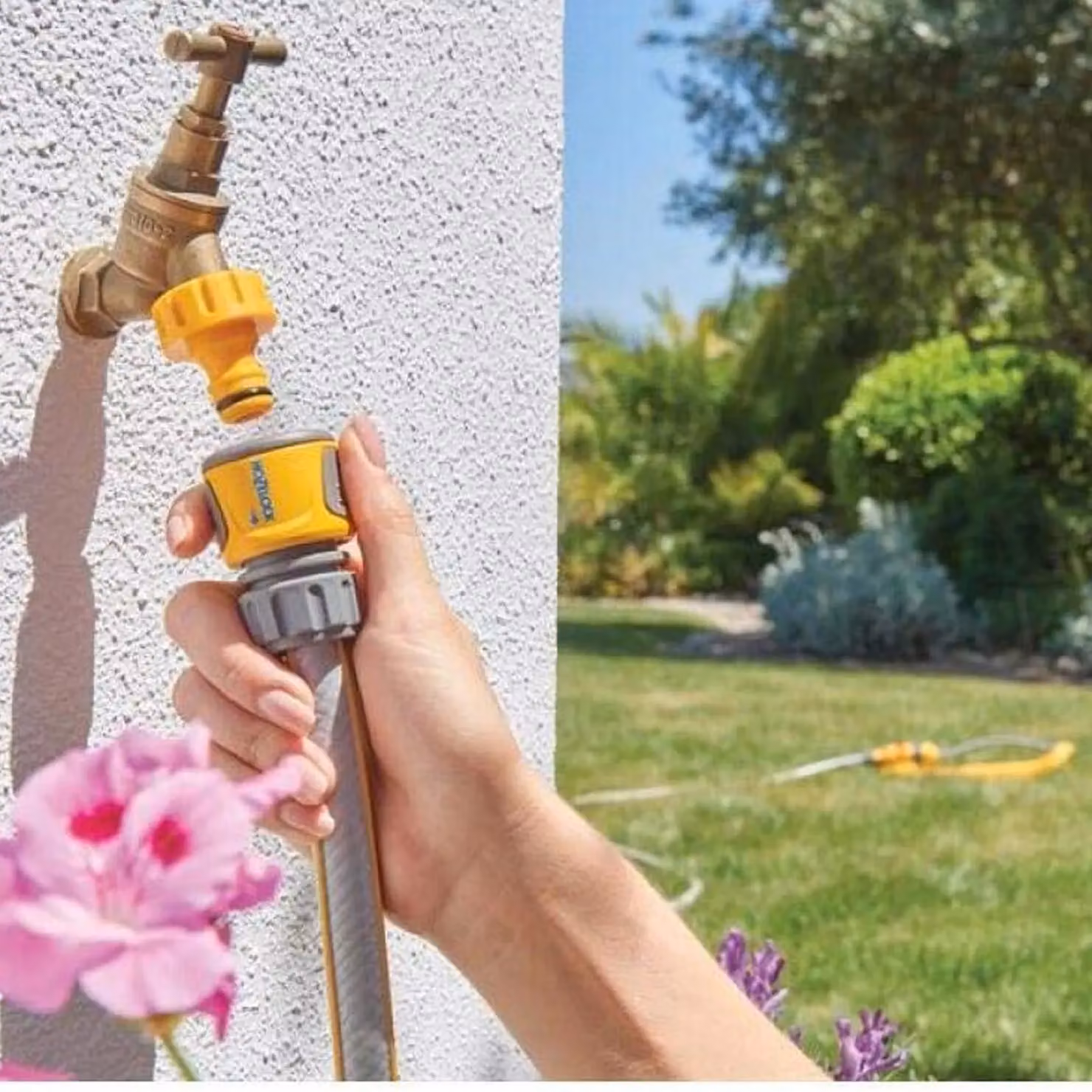 Hozelock Yellow Plastic Tap Connector – 3