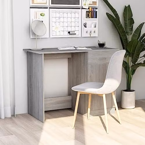 vidaXL Modern Writing Desk in Grey, W/D/H: 100 x 50 x 76 cm – 2