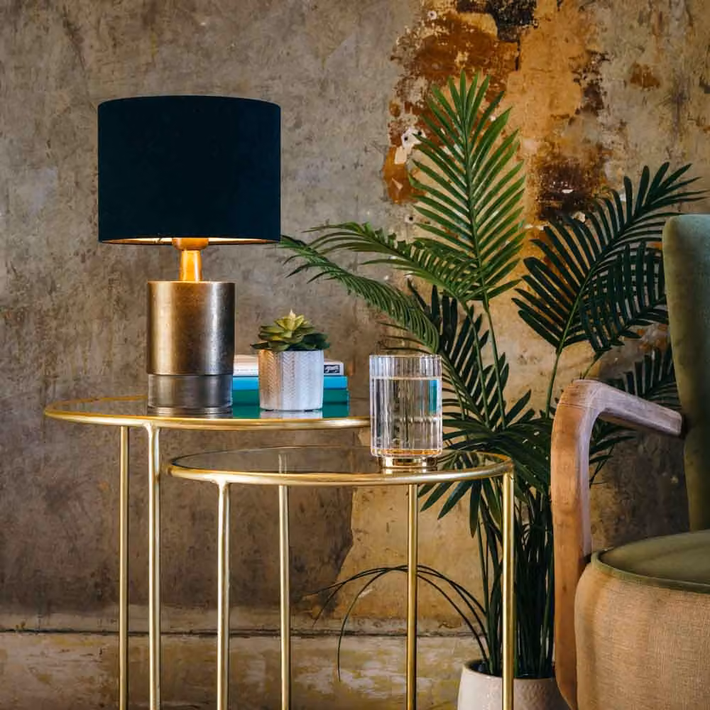 Atkin & Thyme Roman Art Deco Table Lamp Base in Antiqued Bronze and Gold Metal
