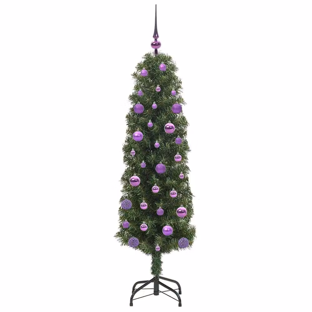 Berkfield Home Green Artificial Christmas Tree with 150 Warm White LEDs and Stand – 4