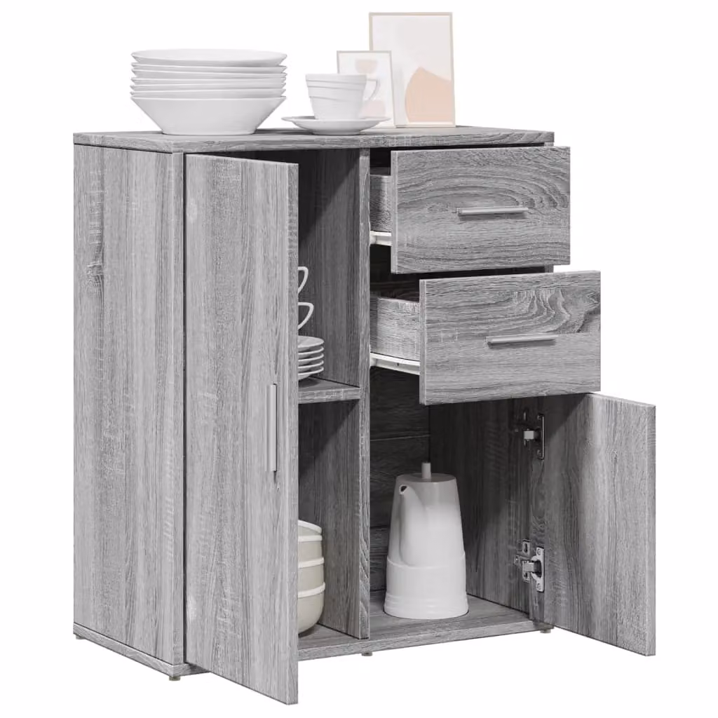 Berkfield Home Grey Sonoma Modern Sideboard, W/D/H: 60 x 31 x 70 cm – 2