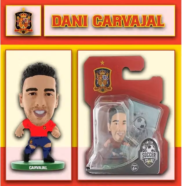 SoccerStarz Daniel Carvajal Spain Football Team Home Kit Mini Figure, Red