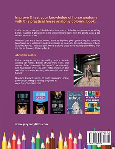 Horse Anatomy Coloring Book for Adults by Grey Pony Films: Equine Self-Assessment Workbook for Equestrians and Veterinary Students – 2