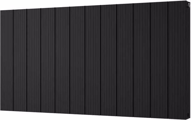 UK Radiators Thetford Black Grooved Horizontal Designer Radiator, W: 112.4 cm, H: 60.0 cm – 1
