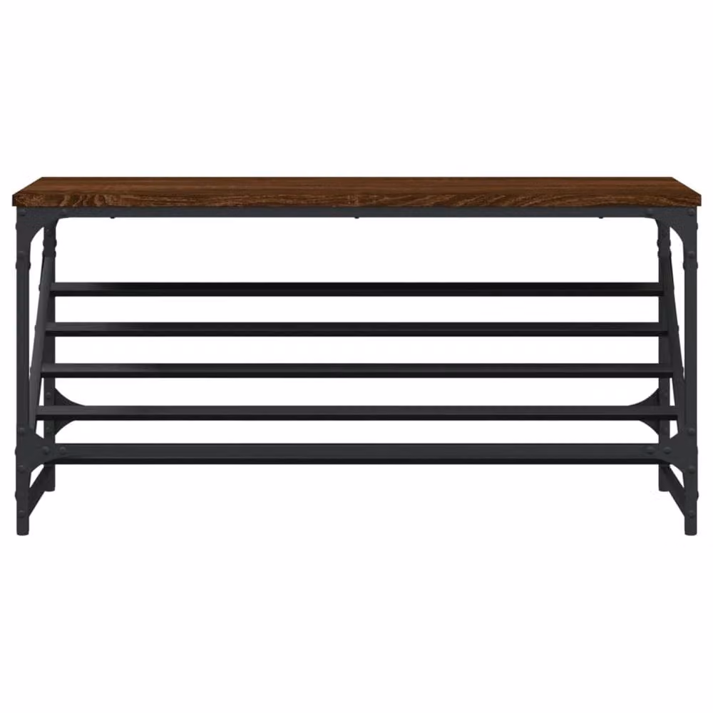 Berkfield Home Brown Oak Shoe Rack, W/D/H: 90 x 30 x 45 cm – 4