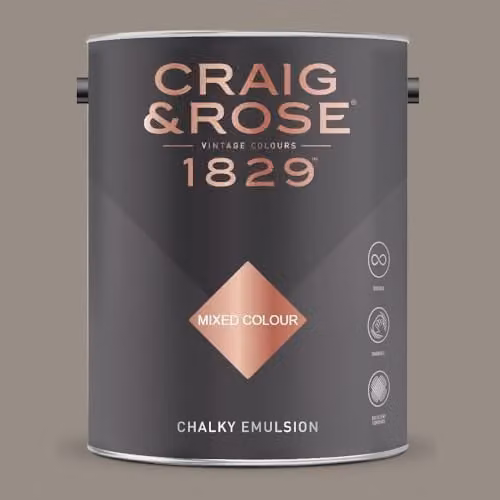 Craig & Rose 1829 Chalky Emulsion Matt Water Based Paint, Chalk, 5 l