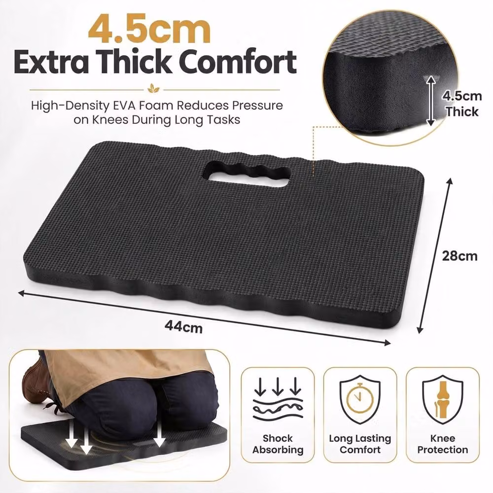 VOGREX Black Thick Foam Kneeling Pad Set of 2 for Gardening and Mechanics – 2