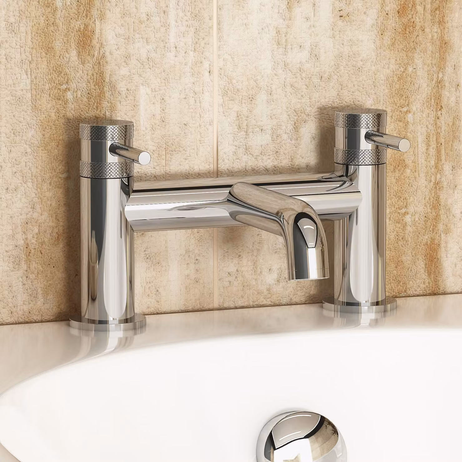 Royal Bathrooms Core Single Lever Deck Mounted Bath Filler Tap in Chrome Silver