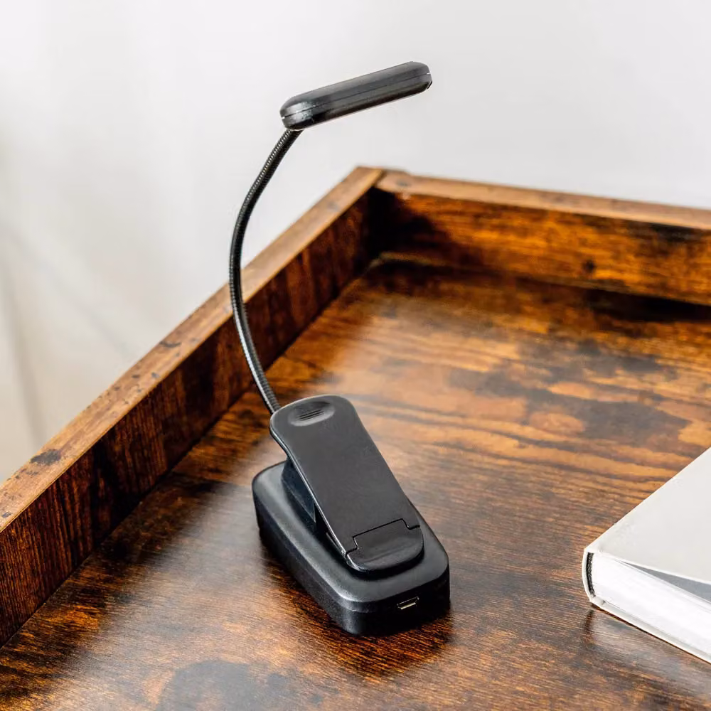 ValueLights Rechargeable Magnetic Clip-On LED Reading Light with Adjustable Colour Temperature Modes in Black – 3