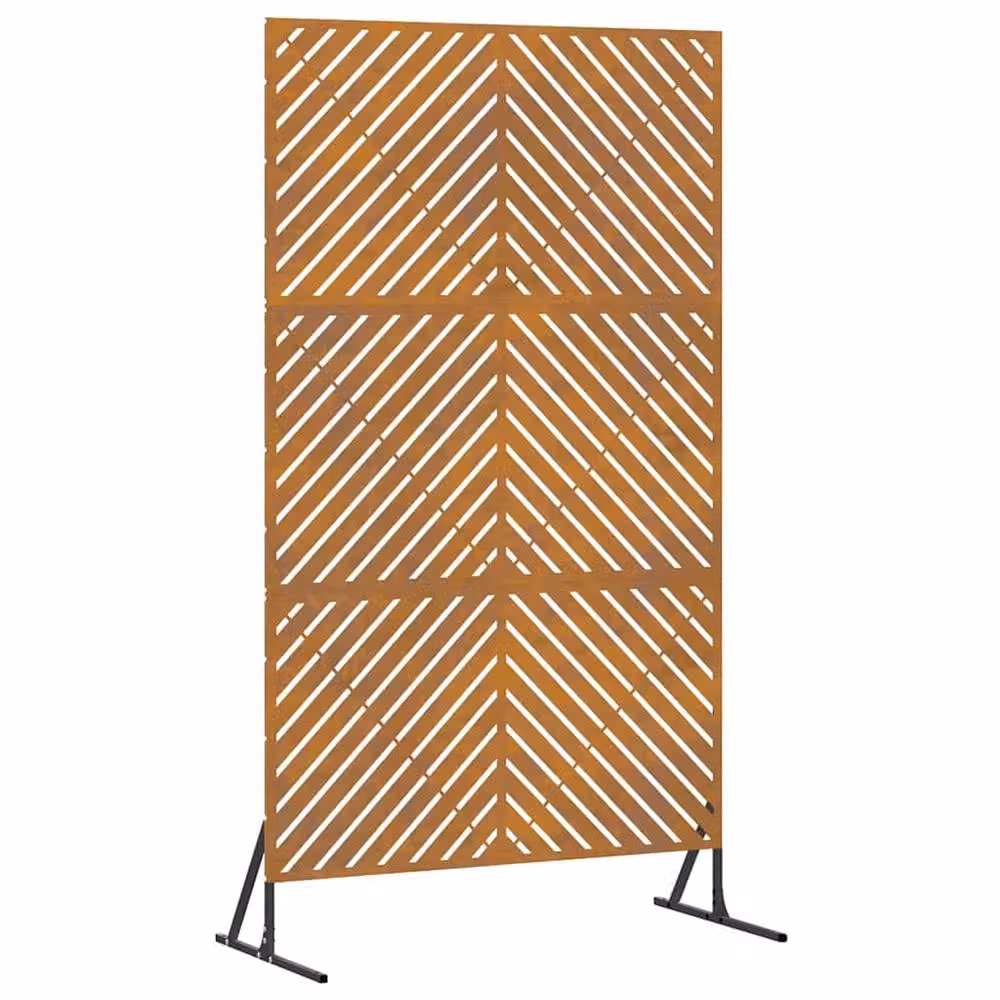 Berkfield Home Modern Rectangular Stainless Steel Fence Panels in Brown, W/D/H: 100 x 50 x 180 cm – 3