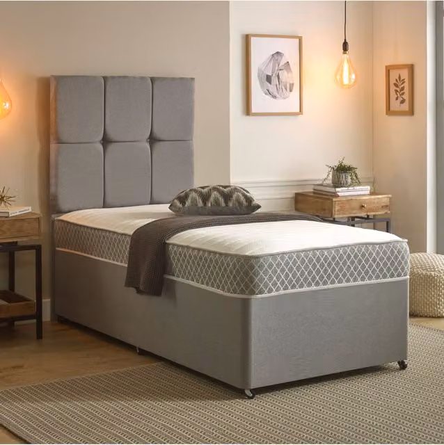 Starlight Beds Nebraska Hybrid Memory Foam and Spring Mattress in Grey, W/D/H: 180 x 200 cm