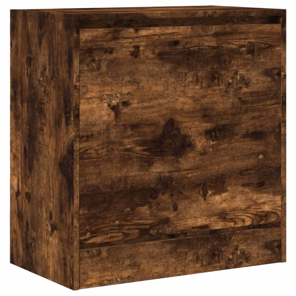 Berkfield Home Smoked Oak Shoe Cabinet in Brown, W/D/H: 60 x 34 x 63.5 cm – 3