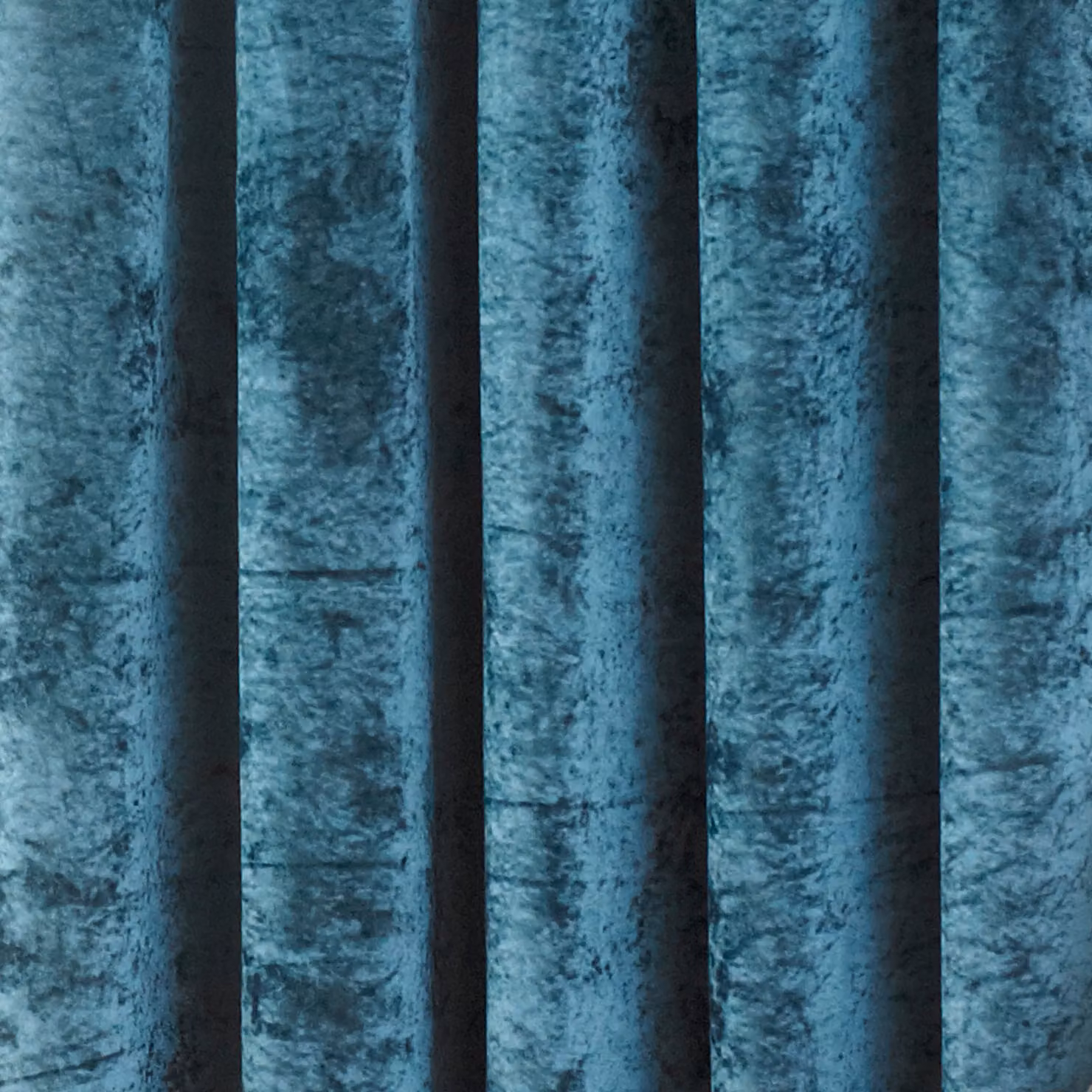 Paoletti Verona Petrol Blue Velvet Eyelet Curtains, W: 168 cm, H: 137 cm – 3