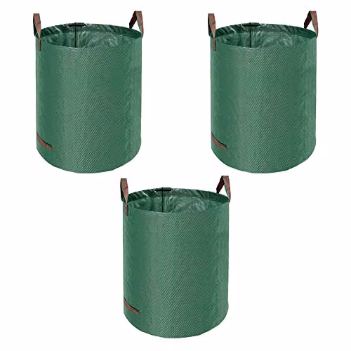 KAV Heavy Duty Waterproof Garden Waste Bags, Pack of 3, Green – 1