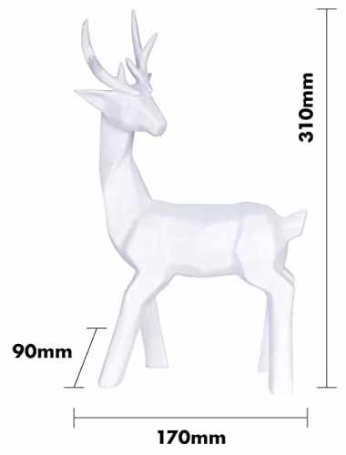 St Helens Home & Garden White Glitter Reindeer Polyresin Christmas Decoration – 2