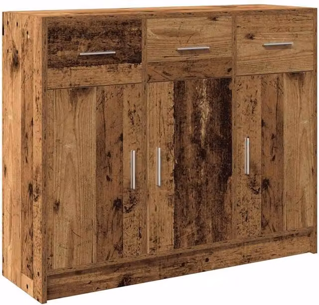 Berkfield Home Old Wood Sideboard in Brown, W/D/H: 91 x 28 x 75 cm – 1