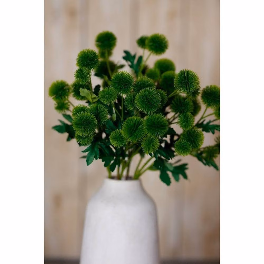 Lemon Pavilion Green Globe Thistle Floral Spray, Height: 56 cm – 3