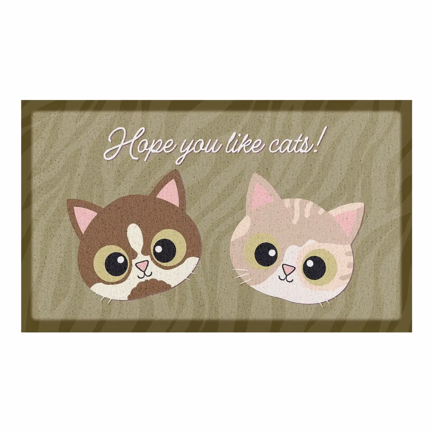 Artsy Mats Hope You Like Cats Doormat, White, W/D/H: 70 x 40 cm – 2