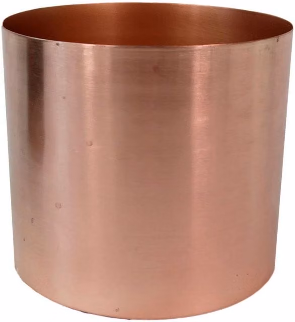 Leaf Rustic Metal Tabletop Planter in Copper and Black, W/D/H: 20 x 18 x 20 cm