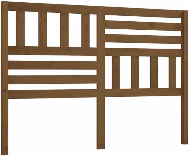 Berkfield Home Rustic Solid Wood Pine Bed Headboard, Honey Brown, W: 156 cm, D: 4 cm, H: 100 cm – 1