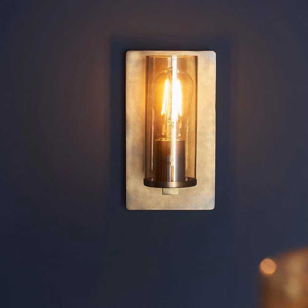 Netlighting PALERMO Dimmable Modern Decorative Glass Wall Lamp in Yellow and Gold/Brass – 2