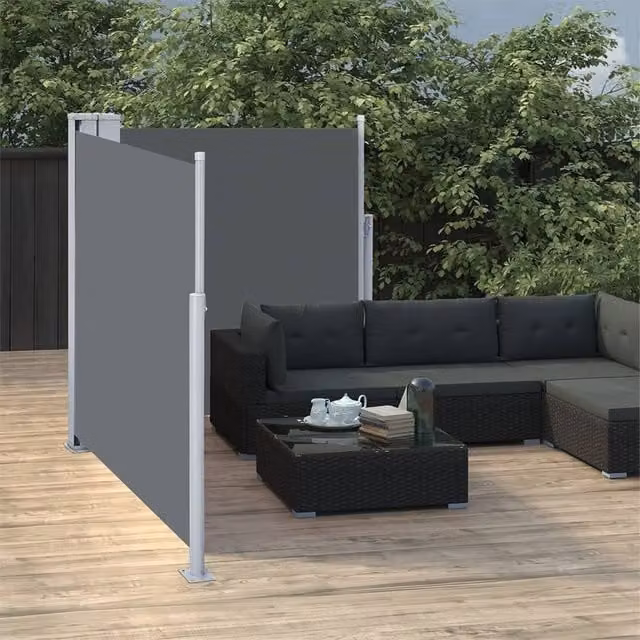 Berkfield Home Retractable Side Awning in Anthracite Black, W/H: 600 x 100 cm – 1