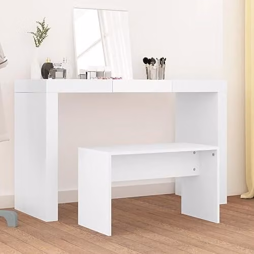 vidaXL Dressing Stool in White, W/D/H: 70 x 35 x 45 cm