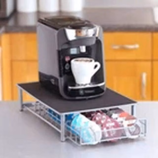 Havendro Coffee Pod Storage Drawer Dispenser Stand for 60 Pods in Grey