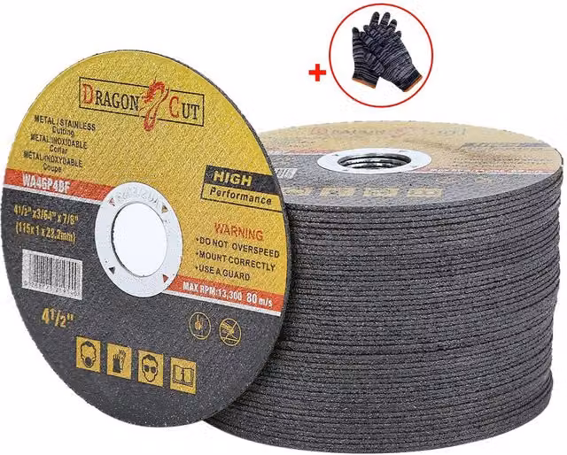 Hinsinc 50-Piece Ultra Thin 1mm Metal Cutting Blade Disc for Steel and Stainless Steel, 115mm, Grey – 1