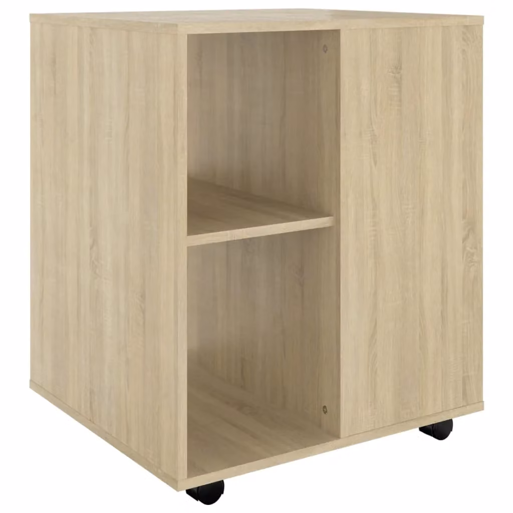 Berkfield Home Rolling Cabinet in Sonoma Oak Brown, W/D/H: 60 x 53 x 72 cm – 2