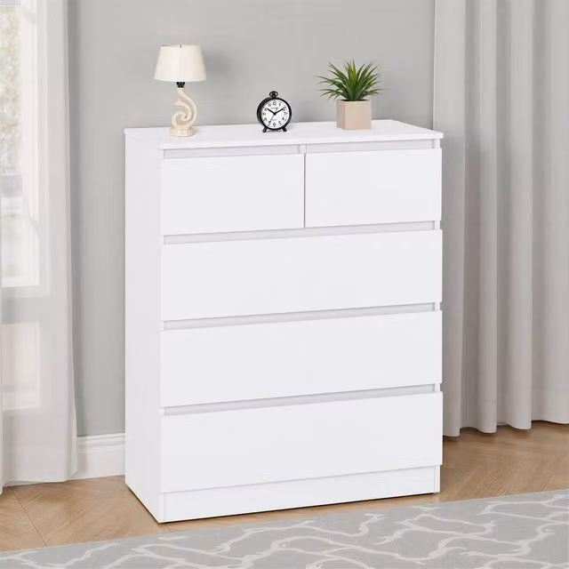 Seconique Malvern 3+2 Drawer Chest in White