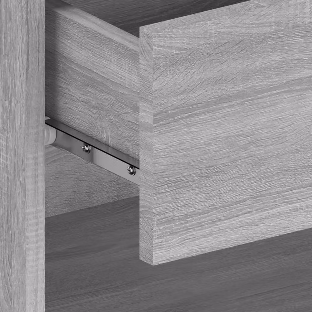 Berkfield Home Wall-mounted Bedside Cabinet in Grey Sonoma, W/D/H: 46 x 29.5 x 30 cm – 4