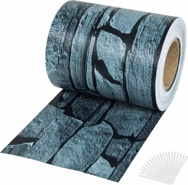 tectake 1 Privacy Film Strip in Grey PVC, 70 m – 1