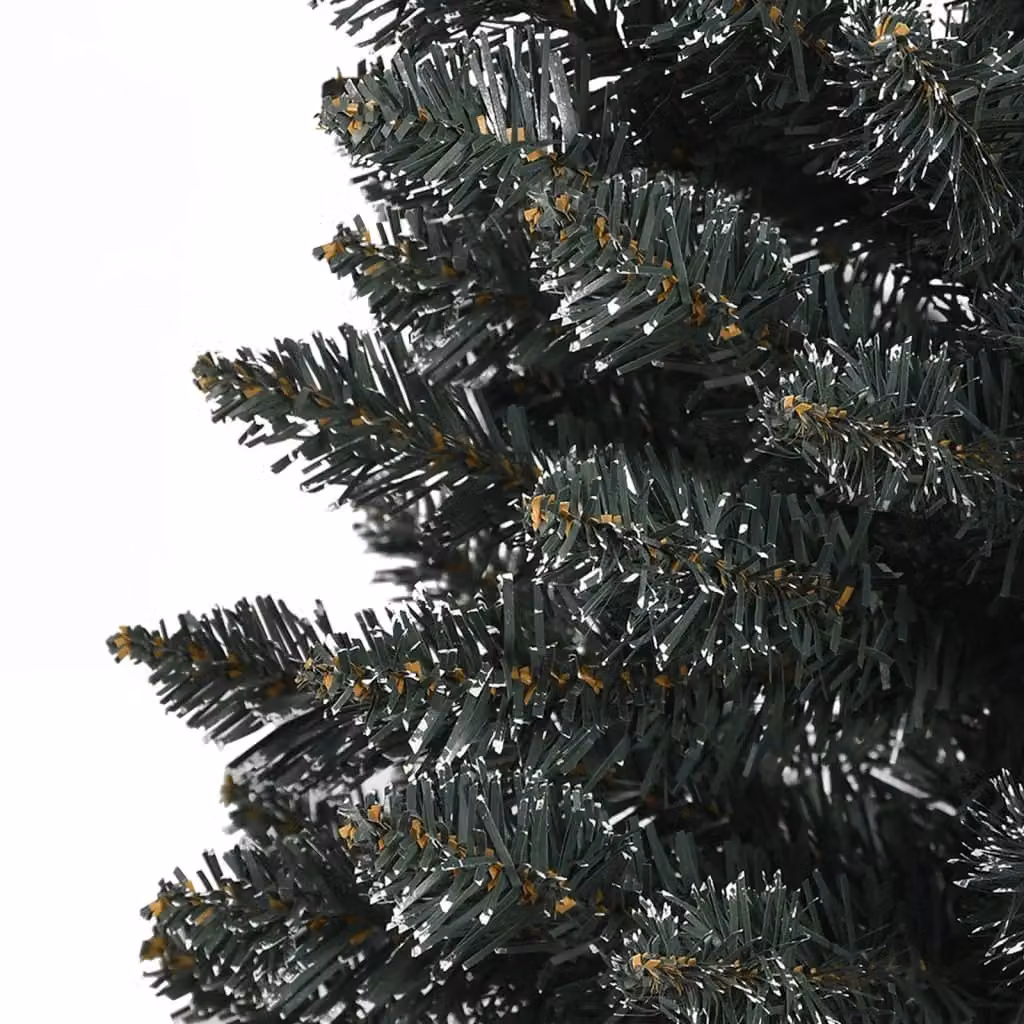 Berkfield Home Artificial Slim Christmas Tree in Green, Height: 210 cm – 4