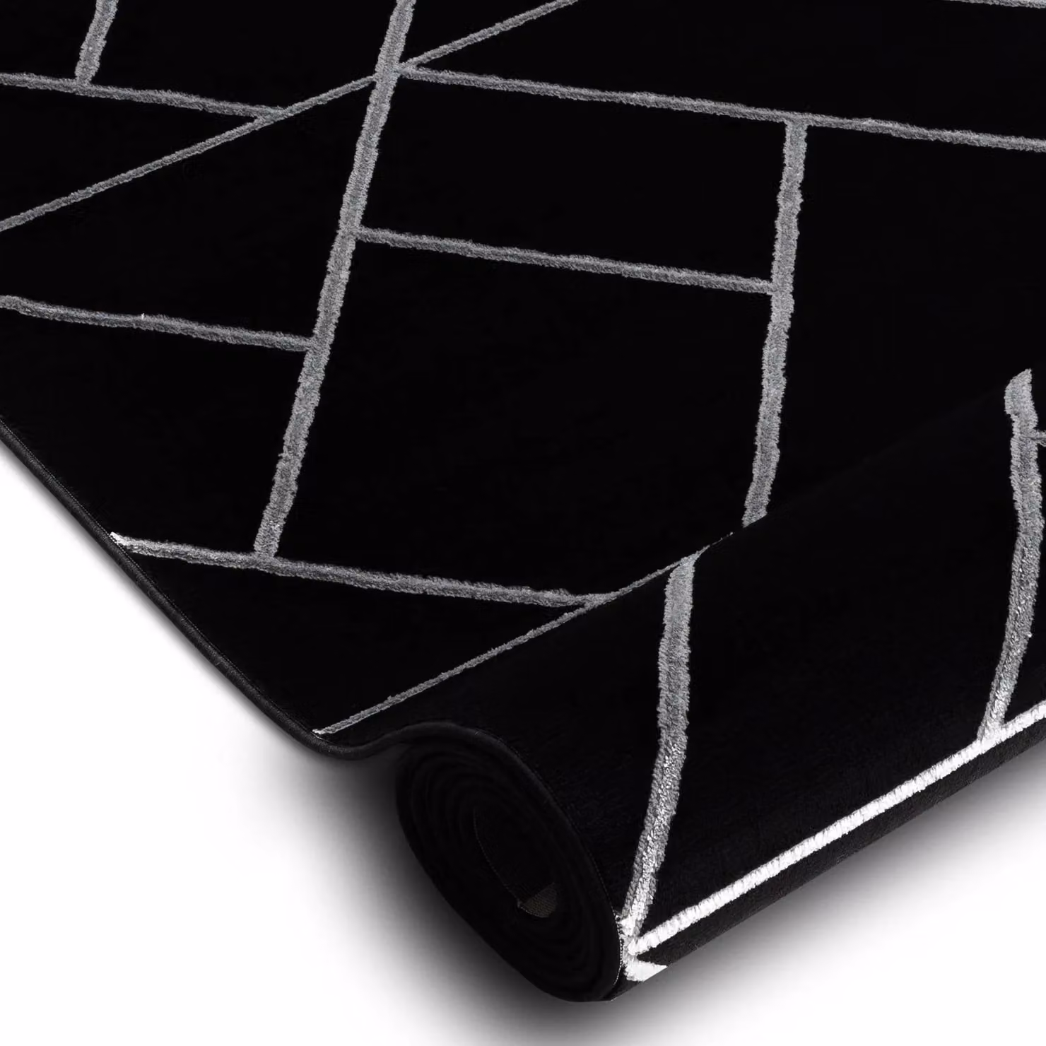 RugsX Emerald Black Geometric Runner, W: 70 cm, L: 140 cm – 2