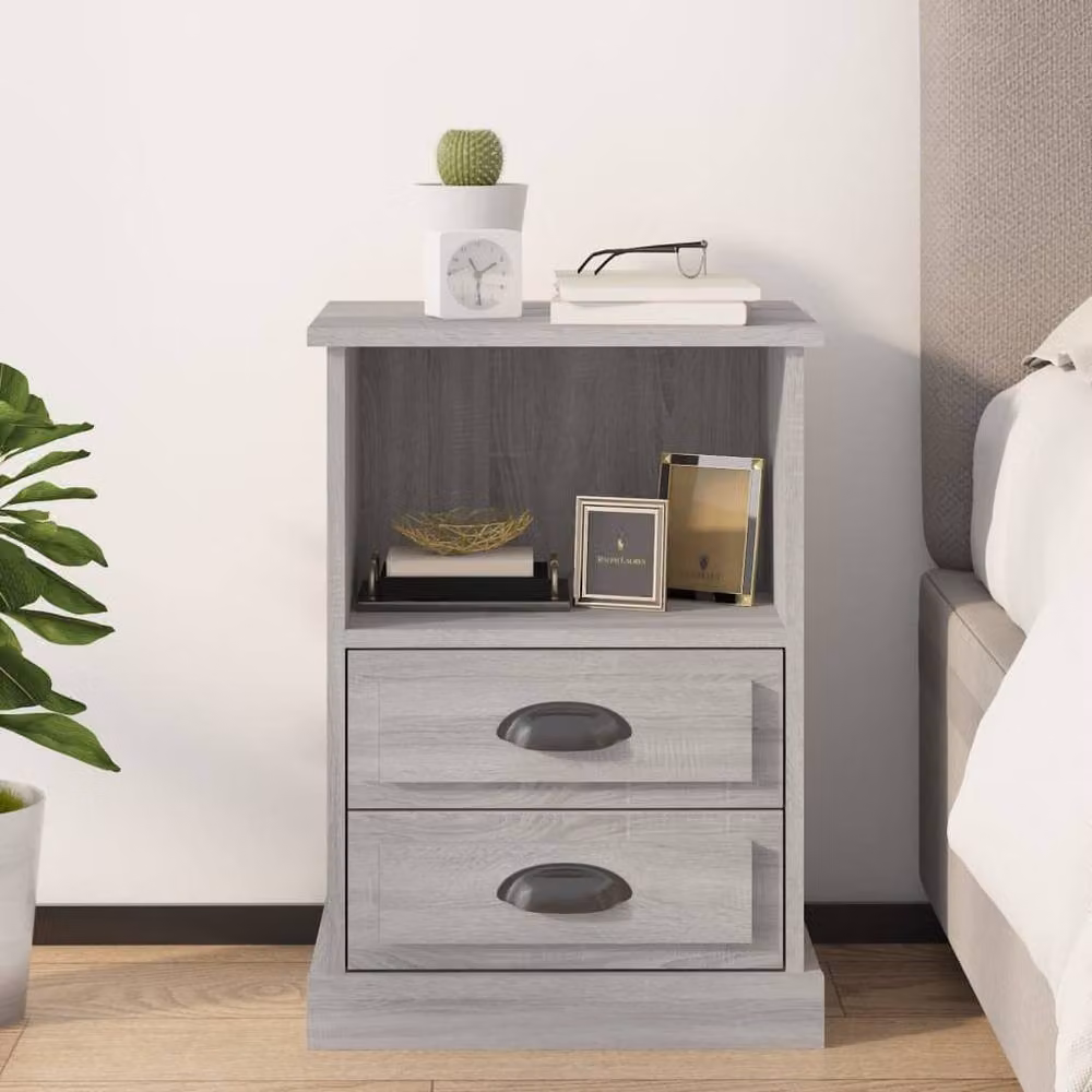 Berkfield Home Grey Sonoma Bedside Cabinet W/D/H: 43 x 36 x 60 cm – 2