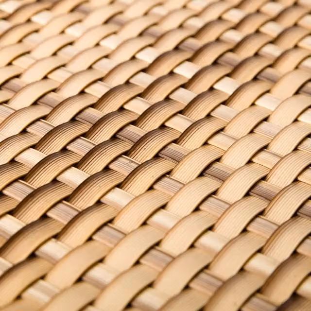RattanArt Artificial Poly Rattan Weave Privacy Screen Artificial Hedge in Yellow and Beige