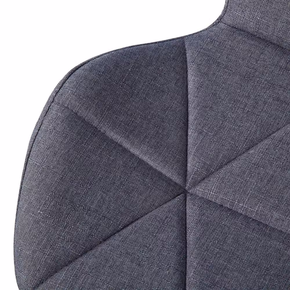 VOGREX 2 Diamond Dining Chairs in Grey Fabric with Beech Wood Legs – 3