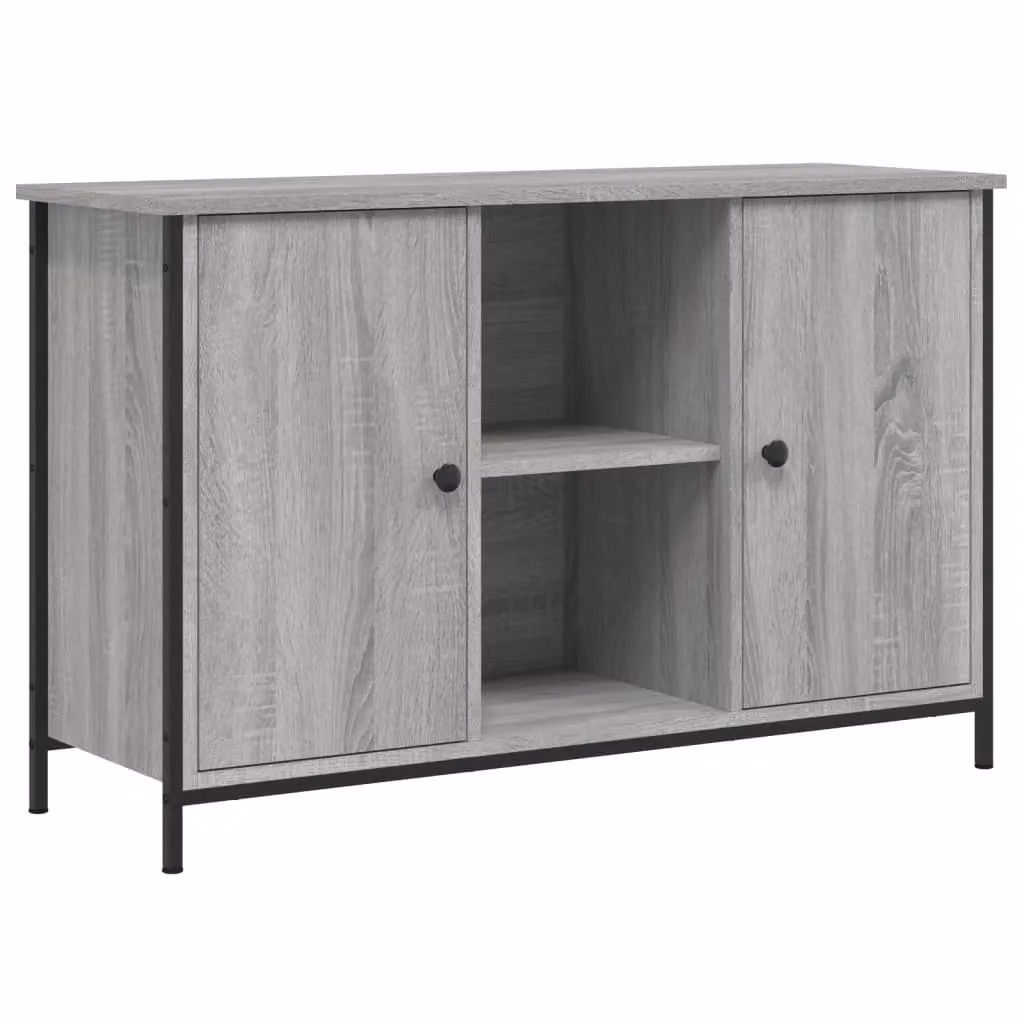 Berkfield Home Industrial TV Cabinet in Grey Sonoma, W/D/H: 100 x 35 x 65 cm – 2