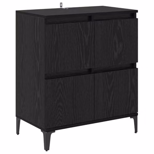 vidaXL Set of 3 Modern Sideboards in Black, W/D/H: 60 x 35 x 70 cm – 4