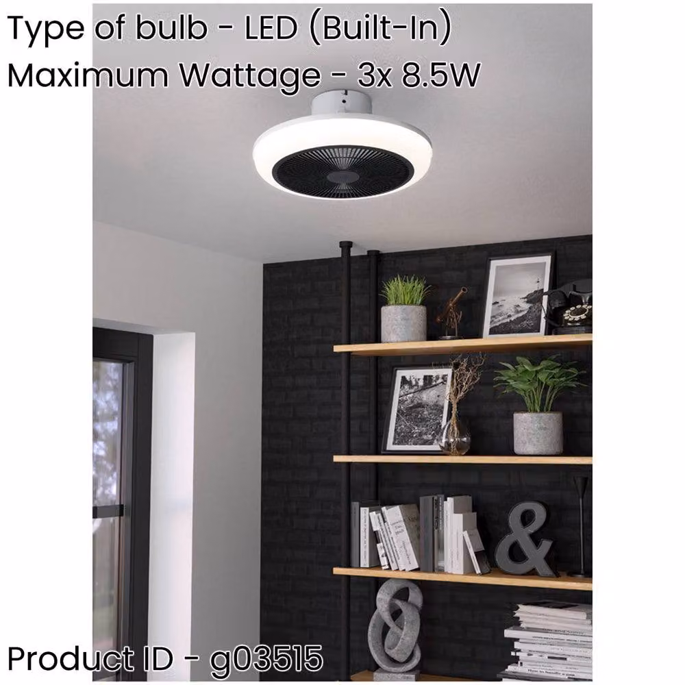 Loops Modern Round Integrated LED Ceiling Light in White and Black – 2