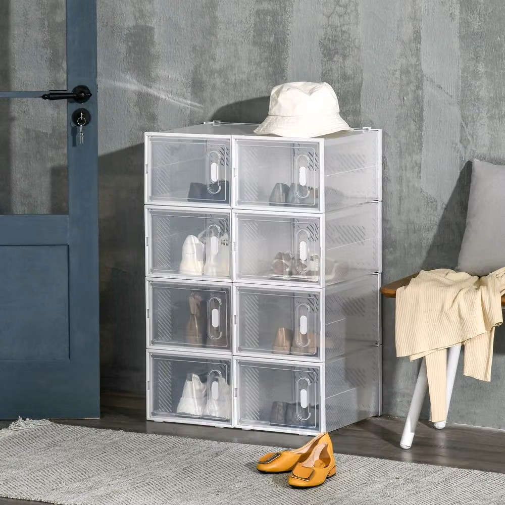 STILVORA Stackable Clear Acrylic Shoe Storage Box with Magnetic Door, W: 36.0 cm, D: 21.0 cm, H: 28.0 cm – 2