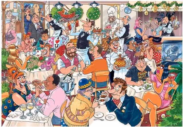 Wasgij Mystery 26 Date Night! 1000 Piece Jigsaw Puzzle in Multicolour