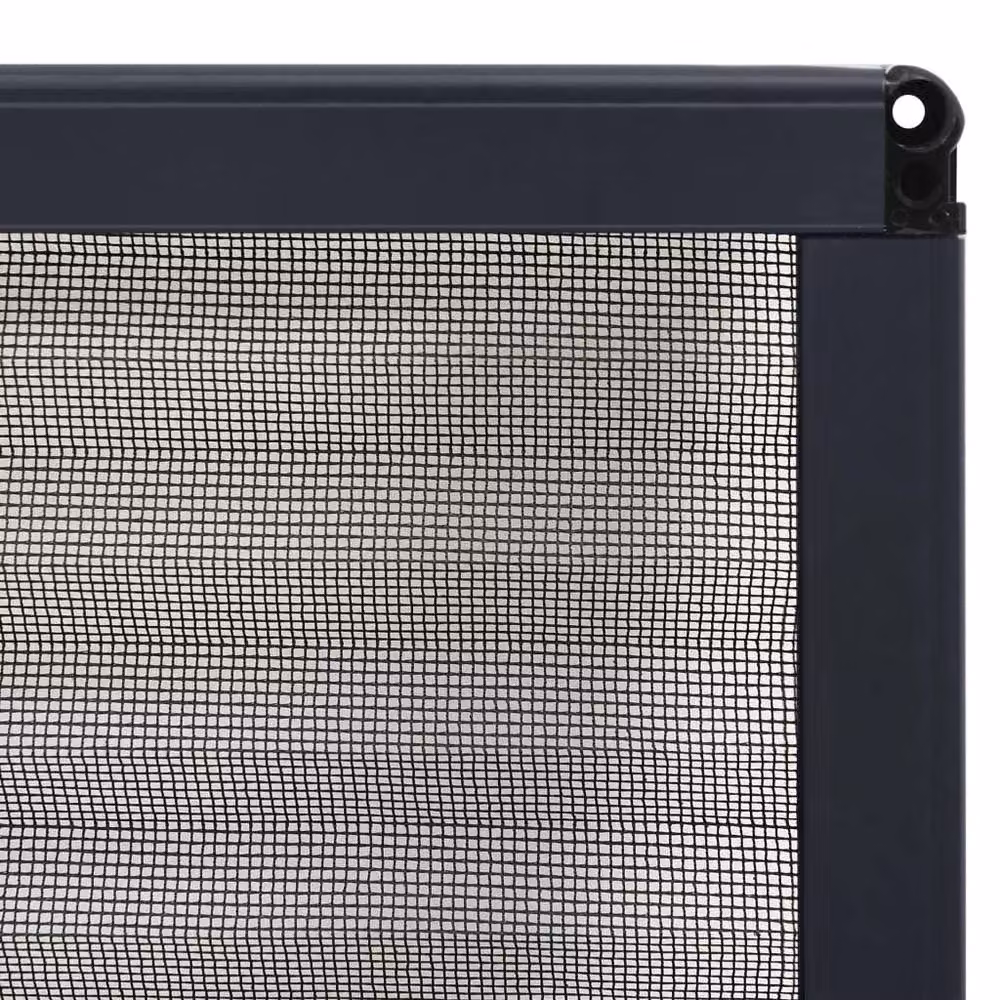 Berkfield Home Pleated Insect Screen for Windows, Aluminium, Anthracite and Black, W: 80 cm, H: 120 cm – 4