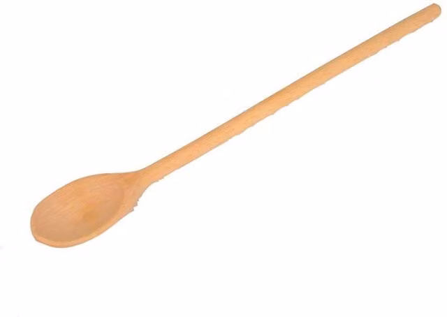 Dexam Brown Wooden Oval Cooking Spoon, 25 cm