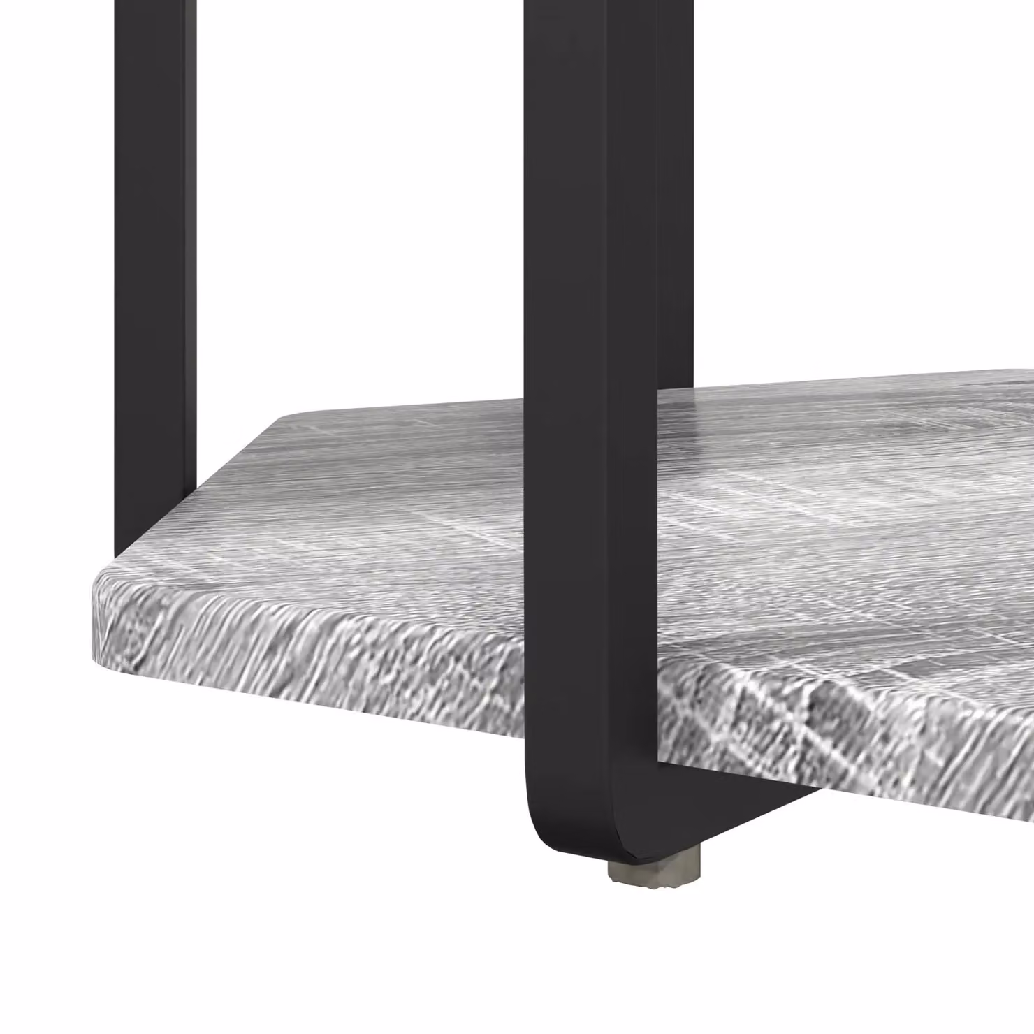Berkfield Home Set of 2 Modern Round Grey Nested Side Tables with Engineered Wood and Metal Construction – 4