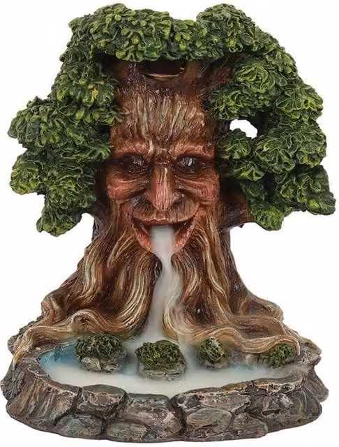 KDMD Tree Man Pond Backflow Incense Burner in Brown and Blue – 1