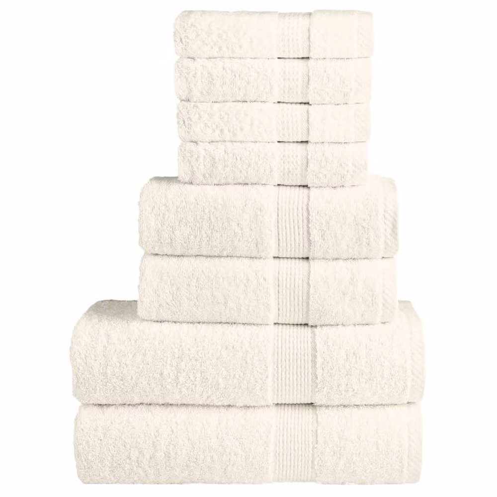 Berkfield Home Soft SOLUND 8 Piece Premium Cotton Terry Towel Set in Beige, 600 gsm – 2